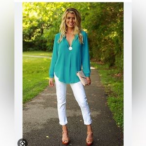Limited Teal Sz Small Blouse
